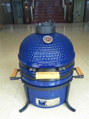 Przeszklone wykończenie Niebieski SGS 15-calowy ceramiczny grill Kamado
