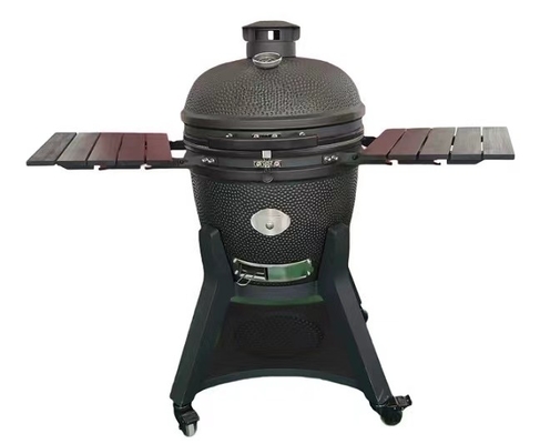 Węgiel drzewny, ceramiczne grille Kamado z czarnym kamieniem do pizzy
